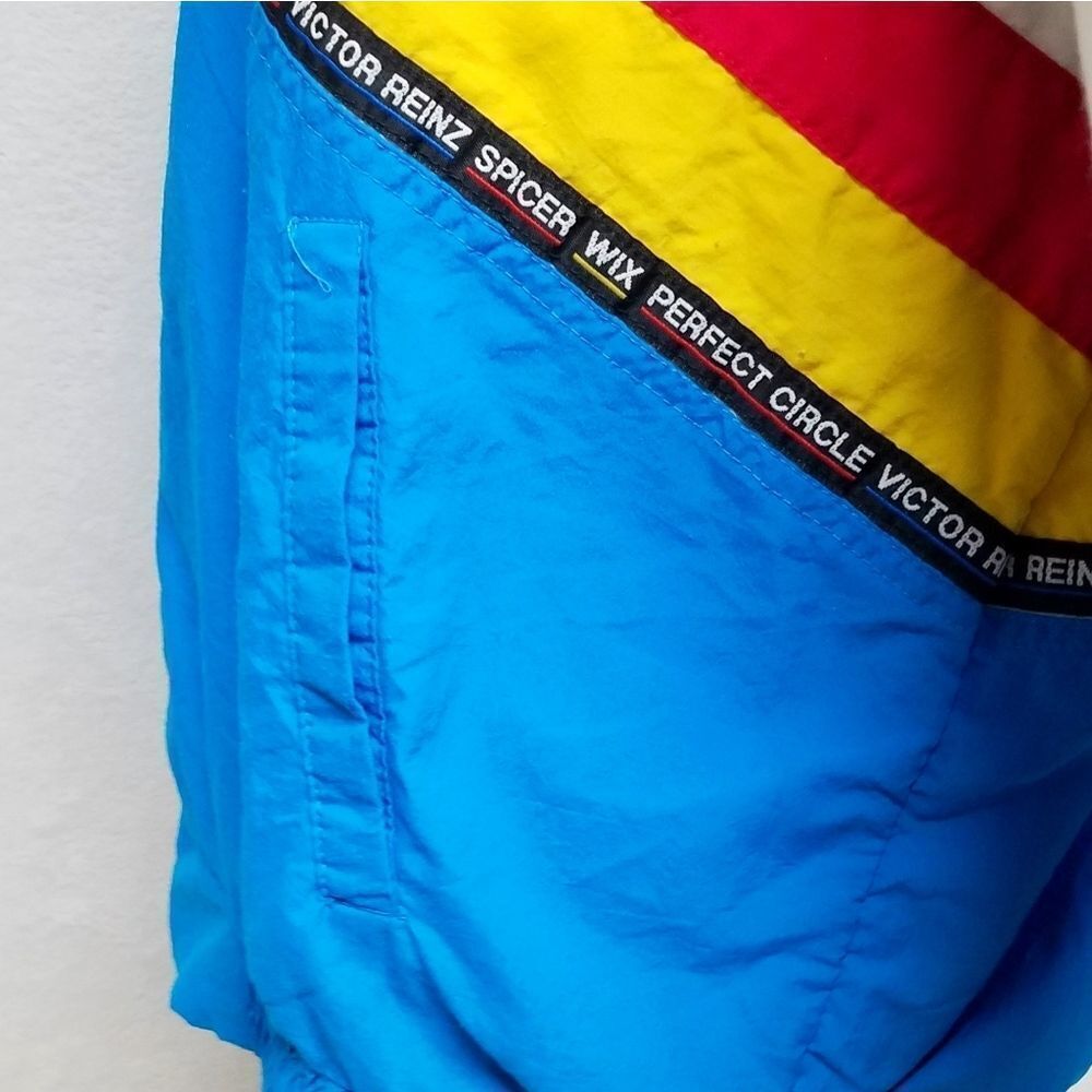 RARE Vintage 80s Swingstar Dodge Motorsports Dana Racing Colorblock Windbreaker - Picture 11 of 16